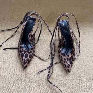 Zara tie up heels